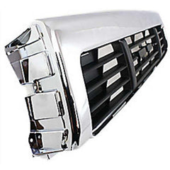TOYOTA PICKUP 89-91 GRILLE, Center, Chrome Shell/Painted Black Insert, 4WD