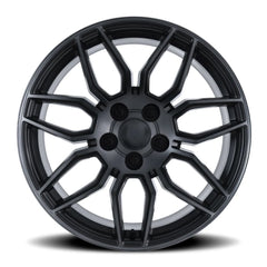 19x10 Aluminum Wheel with 5x4.75 Bolt Pattern - Satin Titanium Grey Machine Face wDark Clr