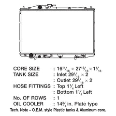 CSF 3365 - Engine Coolant Radiator