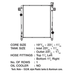 CSF 3425 - Engine Coolant Radiator