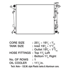 CSF 3484 - Engine Coolant Radiator