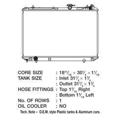 CSF 3505 - Engine Coolant Radiator