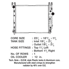 CSF 3516 - Engine Coolant Radiator