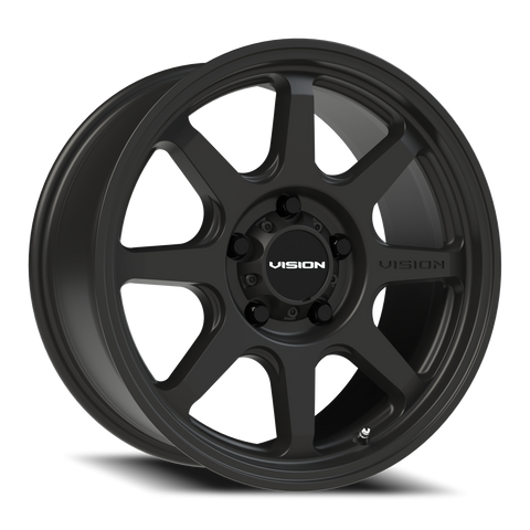 17X8.5 Satin Black wheel with bolt pattern of 5-5 (5-127)
