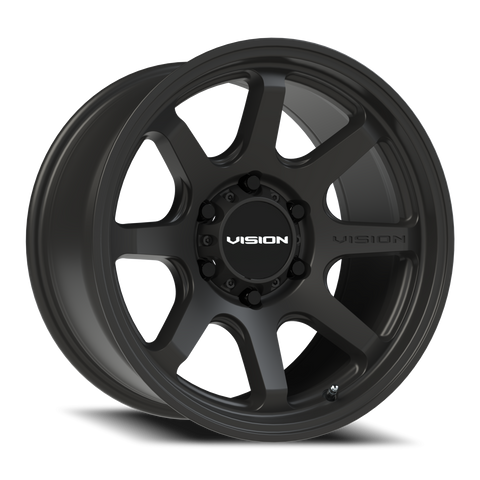 17X8.5 Satin Black wheel with bolt pattern of 6-5.5 (6-139.7)