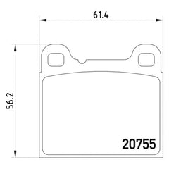 Pagid® 355008801 - Semi-Metallic Rear Disc Brake Pads