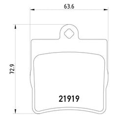 Pagid® 355008961 - Semi-Metallic Rear Disc Brake Pads