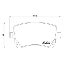 Pagid® 355010971 - Semi-Metallic Rear Disc Brake Pads