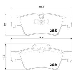 Pagid® 355011421 - Semi-Metallic Rear Disc Brake Pads