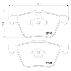 Pagid® 355011571 - Semi-Metallic Front Disc Brake Pads