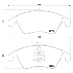 Pagid® 355012621 - Semi-Metallic Front Disc Brake Pads
