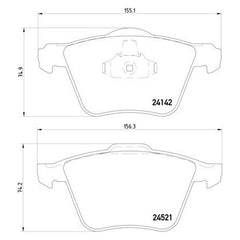 Pagid® 355013001 - Semi-Metallic Front Disc Brake Pads