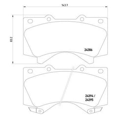 Pagid® 355013151 - Semi-Metallic Front Disc Brake Pads