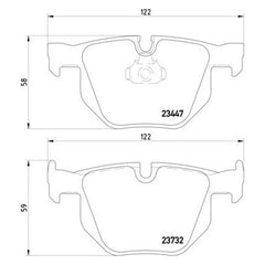 Pagid® 355013941 - Semi-Metallic Rear Disc Brake Pads