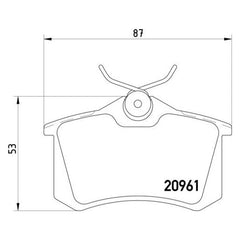 Pagid® 355018111 - Semi-Metallic Rear Disc Brake Pads