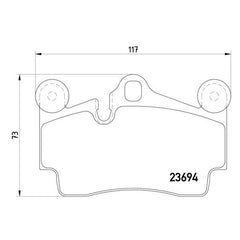 Pagid® 355018711 - Semi-Metallic Rear Disc Brake Pads