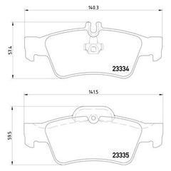 Pagid® 355018751 - Semi-Metallic Rear Disc Brake Pads