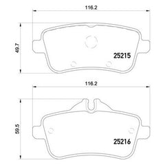 Pagid® 355019741 - Semi-Metallic Rear Disc Brake Pads