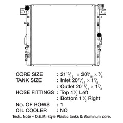 CSF 3592 - Engine Coolant Radiator