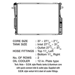 CSF 3642 - Engine Coolant Radiator