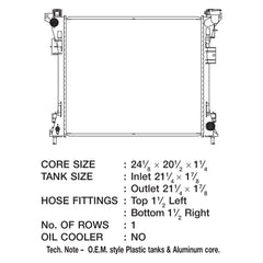 CSF 3659 - Engine Coolant Radiator