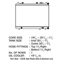 CSF 3680 - Engine Coolant Radiator