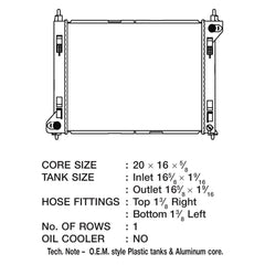 CSF 3694 - Engine Coolant Radiator