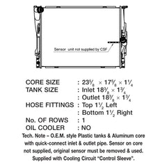 CSF 3718 - Engine Coolant Radiator