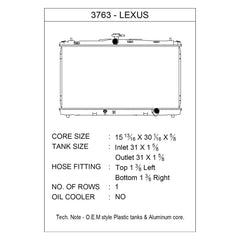 CSF 3763 - Engine Coolant Radiator
