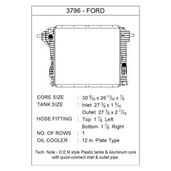 CSF 3796 - Engine Coolant Radiator