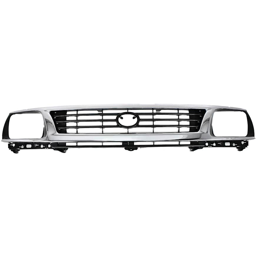 TACOMA 95-96 GRILLE, Plastic, Chrome Shell/Painted Black Insert, 2WD