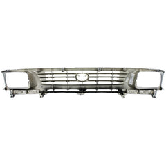TACOMA 95-96 GRILLE, Plastic, Chrome Shell/Painted Black Insert, 2WD