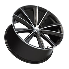 Vision 471 Splinter 20x10.5 5x115 +25et 73.1 Gloss Black Machined Face Wheel