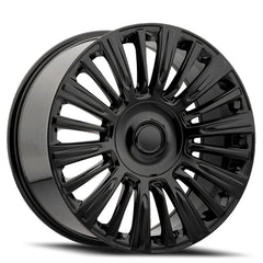 22x9 Aluminum Wheel with 6x5.5 Bolt Pattern - Gloss Black