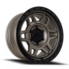 17x9 Aluminum Wheel with 6x139.7 Bolt Pattern - SATIN BRONZE/ SATIN BLACK RING