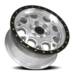 17x8.0 Aluminum Wheel with 6x130 Bolt Pattern - Machined / Gloss Black Ring