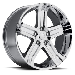 22x9 Aluminum Wheel with 5x5.5 Bolt Pattern - Chrome