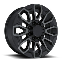 22x8.5 Aluminum Wheel with 8x180 Bolt Pattern - Satin Black Dark Clear Coat