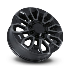 22x8.5 Aluminum Wheel with 8x180 Bolt Pattern - Satin Black Dark Clear Coat