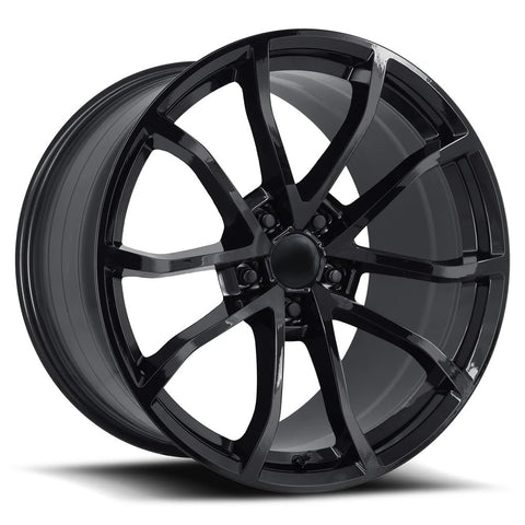 20x12 Aluminum Wheel with 5x4.75 Bolt Pattern - Gloss Black