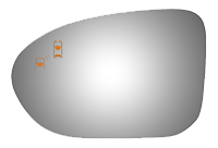 Burco - Driver Side View Mirror W Blind Spot Cross Path For Mazda Mx-5 Miata 124 Spider Lh Flat Bldspt Crspth Fitover