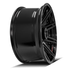 22x10 6x135mm & 6x5.5" Gloss Black with Brushed Face & Tinted Clear for Ford Expedition 2003-2023 with lug nuts |Black - Truck Spline Lug Kit - Set of 24 - 14x1.5mm