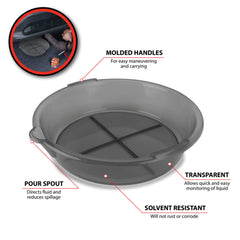 Wilmar Hand Tools Clear View 7 qt. Plastic Drain Pan