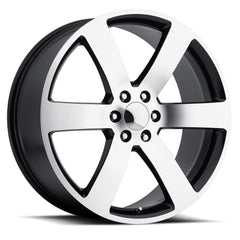 22x9 Aluminum Wheel with 6x5 Bolt Pattern - Gloss Black Machine Face