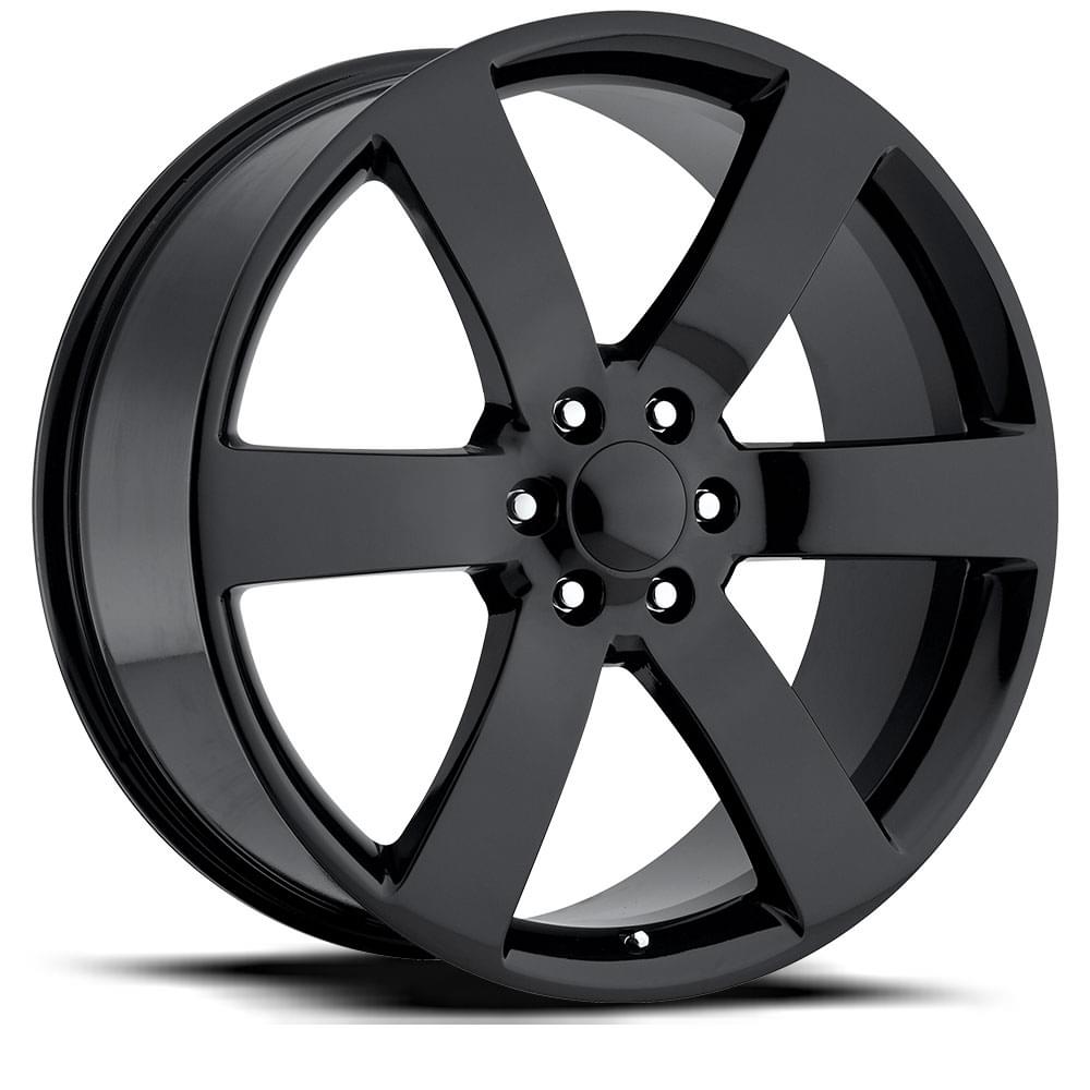 20x8 Aluminum Wheel with 6x5 Bolt Pattern - Gloss Black