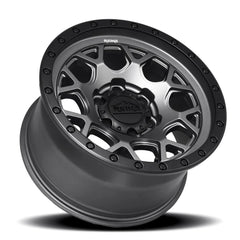 17x8.5 Aluminum Wheel with 6x139.7 Bolt Pattern - Gunmetal Grey / Satin Black Ring