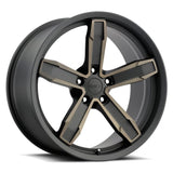 20x11 Aluminum Wheel with 5x4.75 Bolt Pattern - Satin Black Machine Face with Bronze Clear
