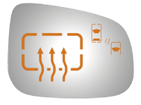 Burco - Passenger Side View Mirror Heated W Blind Spot For Heated Jaguar Xf Xj Rh Convex Bldspt E C Dropfit