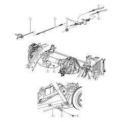 Mopar® 55398359AE - Rear Driver Side Parking Brake Cable