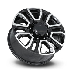 20x8.5 Aluminum Wheel with 8x180 Bolt Pattern - Black Machine Face